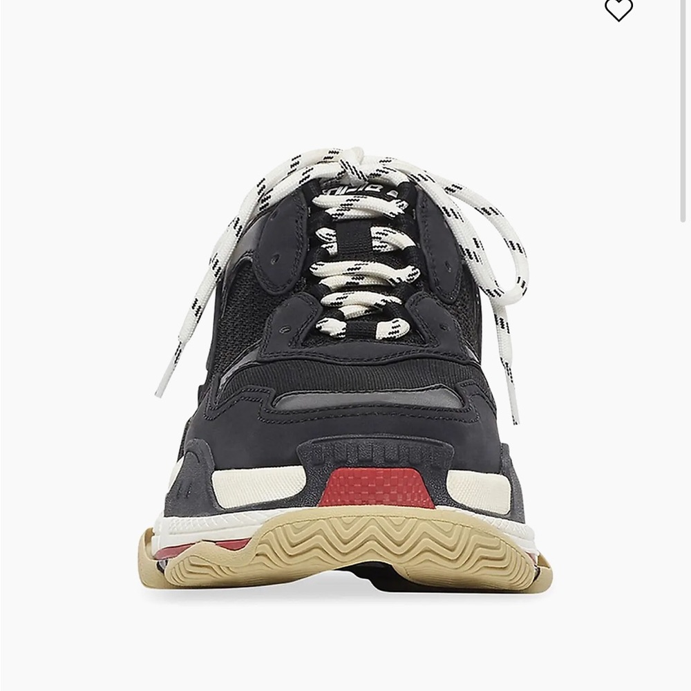 Balenciaga Triple S Black and Red Sneakers - Picture 3 of 3